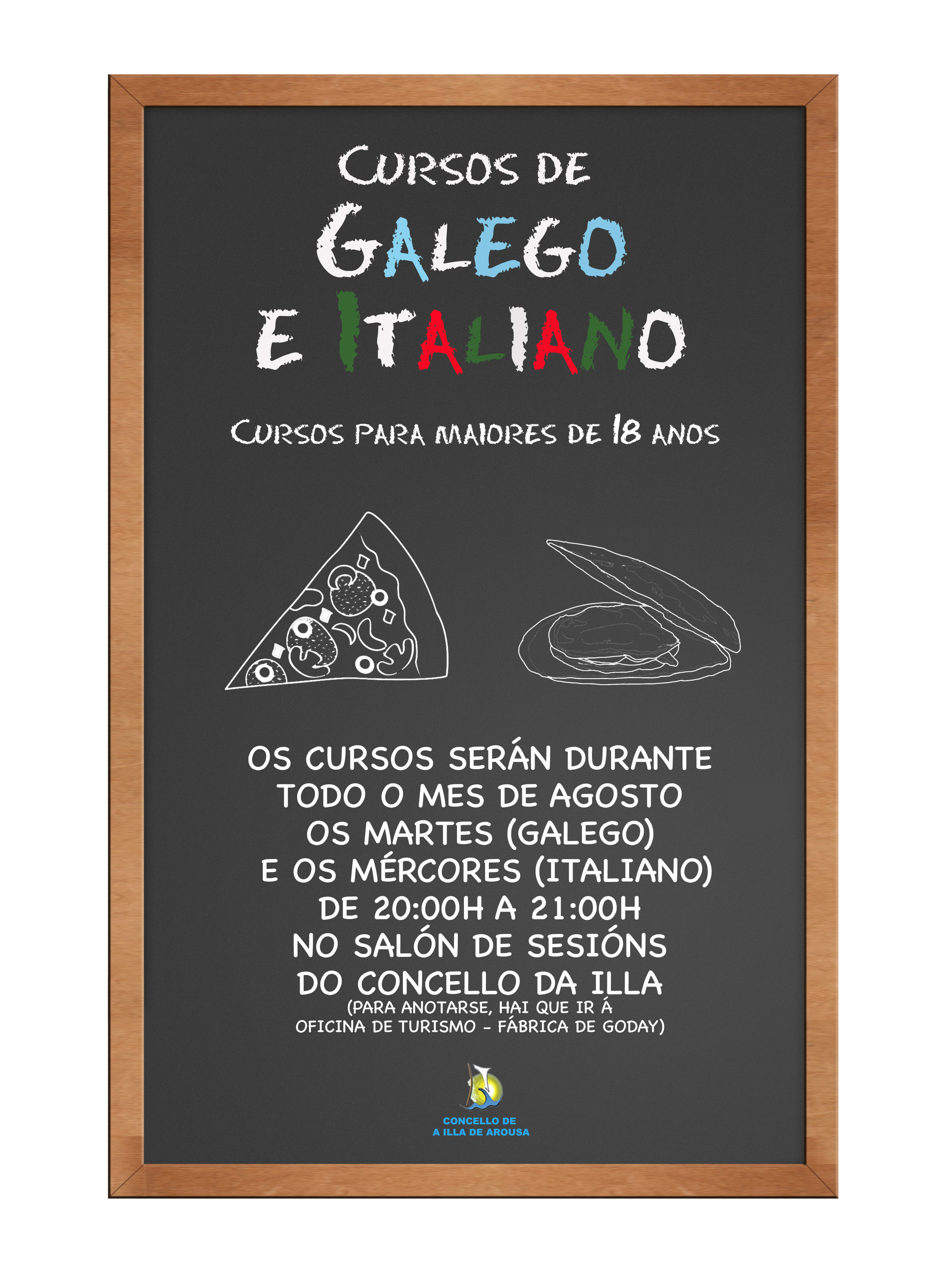 CURSOS DE GALEGO E ITALIANO (PARA MAIORES DE 18 ANOS)